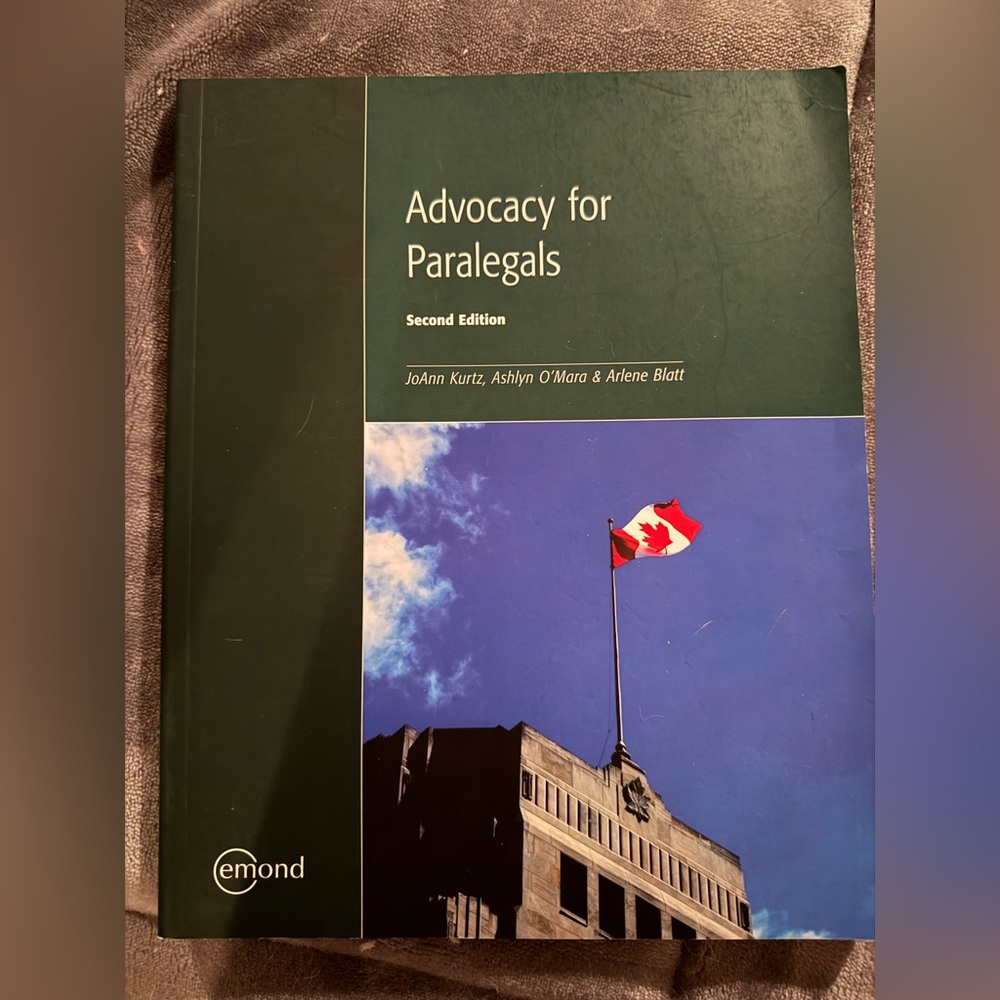 Advocacy for Paralegals Book